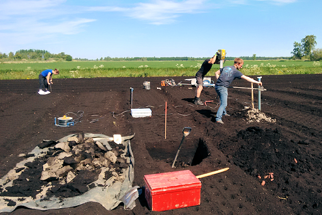 Soil monitoring site establishment on a potato field on Gotland, Sweden